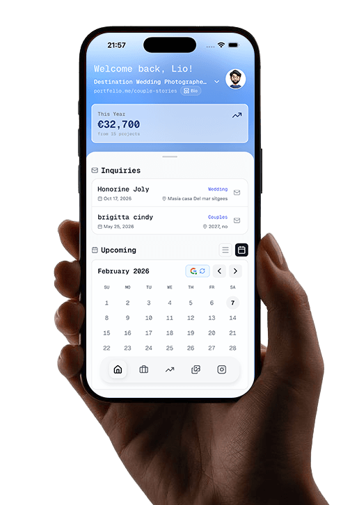Portfelio app on iPhone